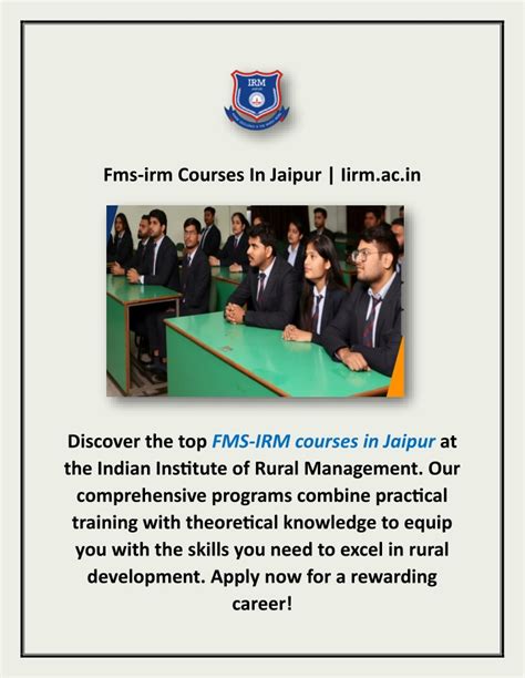 Ppt Fms Irm Courses In Jaipur Powerpoint Presentation