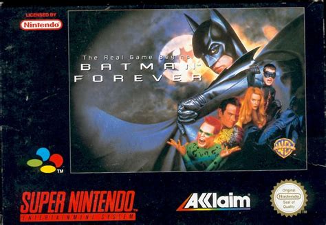 Batman Forever 1995 Snes Box Cover Art Mobygames