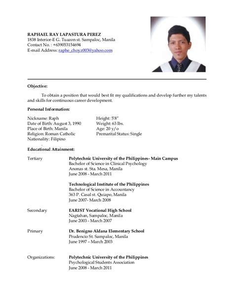X college of criminology dr. Latest resume