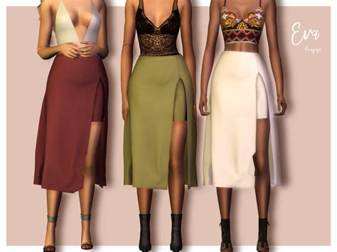 Eve Laceup Skirt By Smsims On Deviantart In 2021 Sims 4 Clothing Sims 4