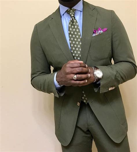 Olive Green Mens Fashion Smart Mens Fashion Suits Green Suit Men