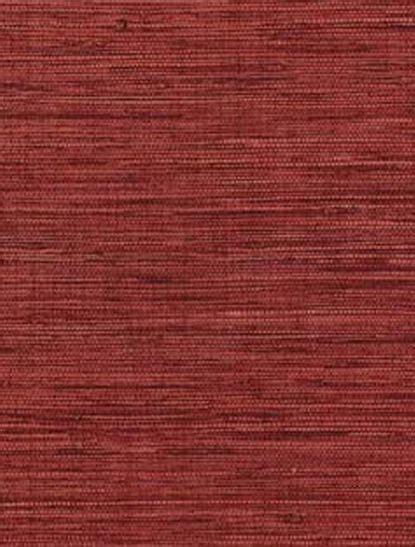 Deep Red Simulated Grasscloth Wallpaper Wicker Look Woven Natural