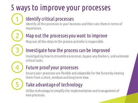5 Ways To Improve Business Processes