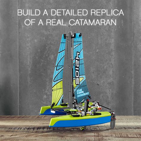 Lego 42105 Technic Catamaran To Race Power Boat 2in1 Floating Model Toy