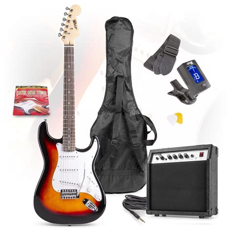 Sunburst Full Size Electric Guitar Starter Kit Set 44 With 40w Combo