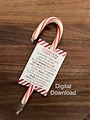 Legend of the Candy Cane Poem Tag Download PDF - Etsy