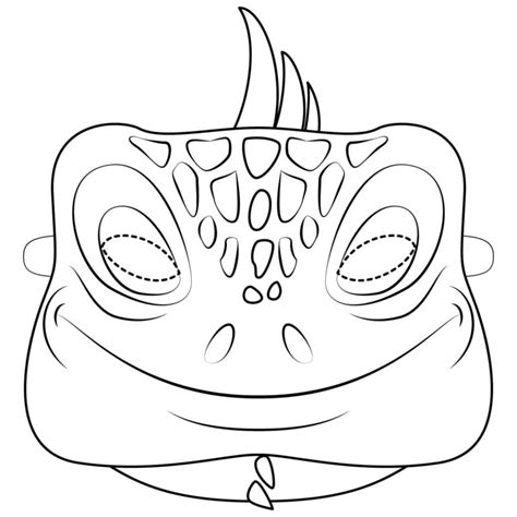 Çocuklar için dinozor maskesi Boyama Sayfası Boyama Online