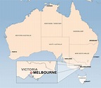 Melbourne, Austrália mapa - Mapa de Melbourne, Austrália (Austrália)