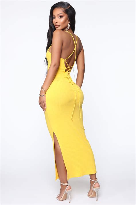 Laced And Ready Midi Dress Yellow Fashion Nova Dresses Fashion Nova