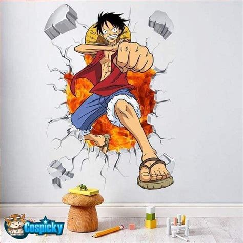 One Piece Wall Sticker Luffy In 2022 Kids Room Wall Decals Kids Wall