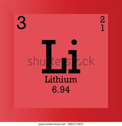 Li Lithium Chemical Element Periodic Table Stock Vector Royalty Free