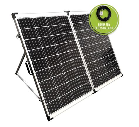 200 Watt Portable Folding Solar Panel Kit W Bonus Extension Cable — Go