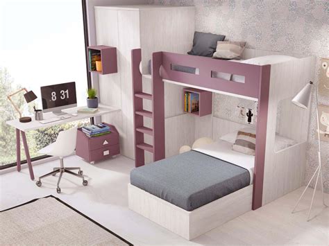 Dénichez le lit mezzanine adapté à votre enfant. Lit mezzanine ado avec lit séparable - GLICERIO - SO NUIT