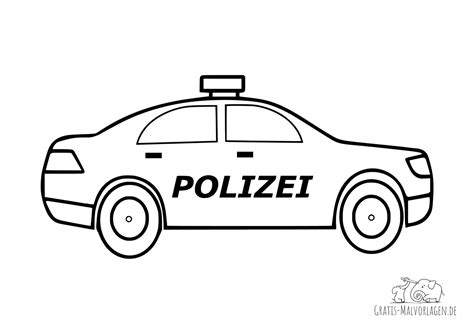 Ausmalbild Polizeiauto Gratis Malvorlagen