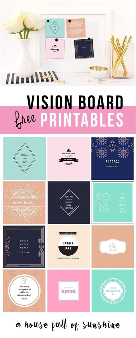 Free Vision Board Printables Pdf Free Printable