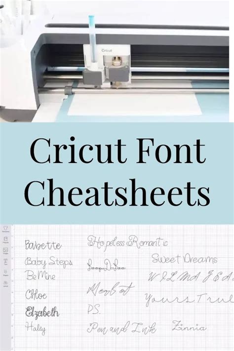 Cricut Font Cheat Sheet Domestic Heights