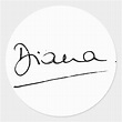 No.34 The signature of Princess Diana. Classic Round Sticker | Zazzle.com