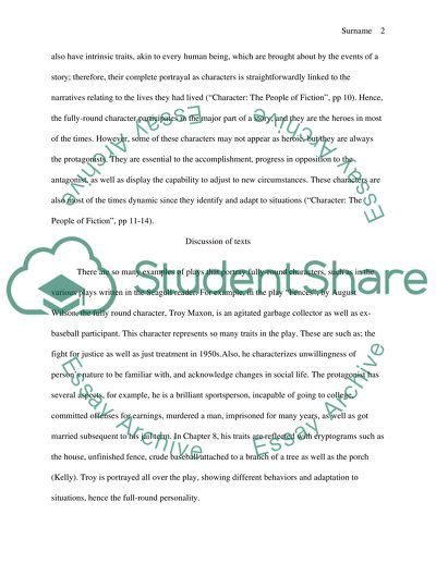 Fully Round Character Essay Example Topics And Well Written Essays