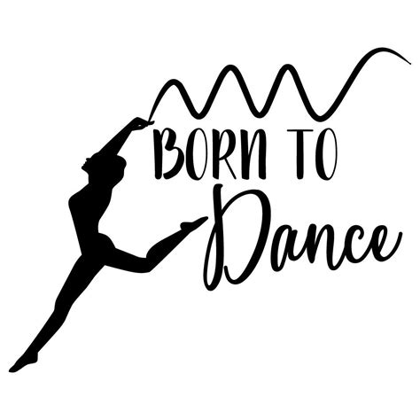 Free SVG Files - SVG, PNG, DXF, EPS - Quote Born To Dance