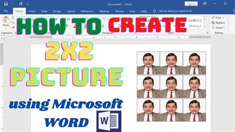 How To Make 2x2 Picture In Ms Word Printable Templates