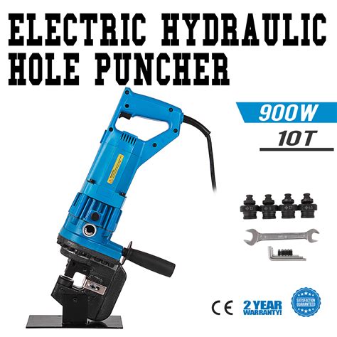 900w Electric Hydraulic Hole Puncher Steel Plate Hole Punching Machine