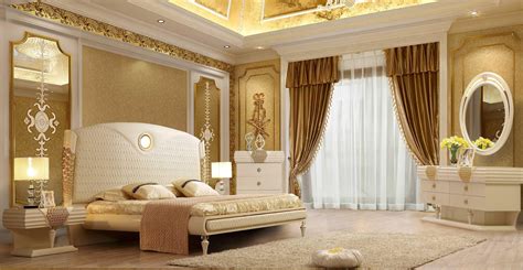 Luxury Cal King Bedroom Set 3 Pcs Cream Leather Contemporary Homey