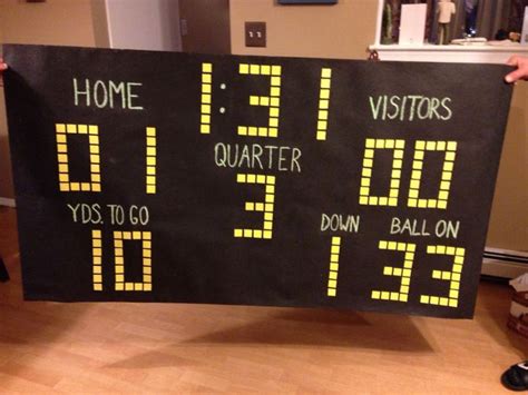 Diy Scoreboard Perfect For Football Themed Party Tar Paper Chalk