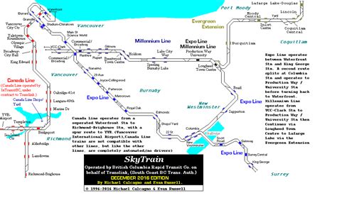 Vancouver Skytrain Track Map
