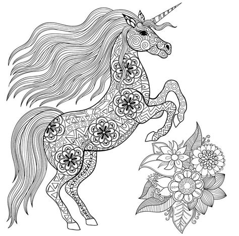 Disegni da colorare e stampare unicorni con la principessa che lo accarezza. Pagine da colorare con unicorni, 100 immagini in bianco e nero