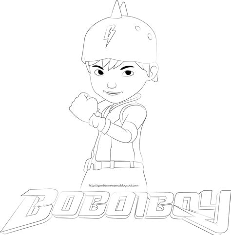 Boboiboy is a normal kid who has super powers that was given by ochobot, the last power sphere with untold potential. Gambar Boboiboy Solar Untuk Mewarna