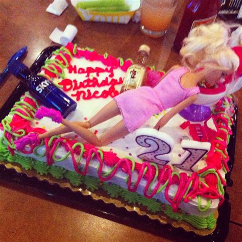 My Amazing 21st Drunken Barbie Birthday Cake D Aniversario Festa Aniversario Festa