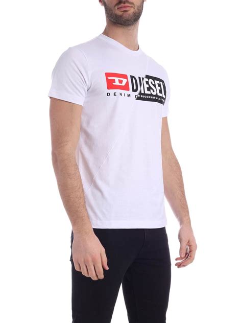 Diesel Diego Cuty T Shirt In White T Shirts 00sdp10091a100