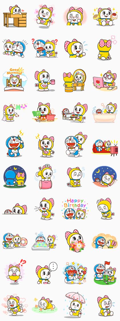 Doraemon And Dorami Stickers Line Whatsapp  Png