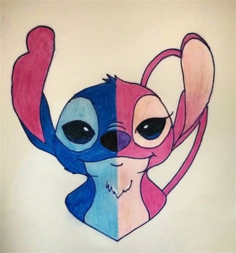 Stitch And Angel Stitch And Angel Drawings Disney Characters