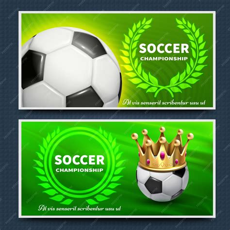 Premium Vector Soccer Football League Vector Announcement Posters Set