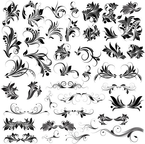 Floral Vectors Brushes Png Shapes And Pictures Free Downloads And