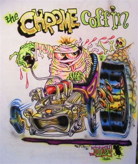Johnny Ace Ed Big Daddy Roth Rat Fink Mouse Monster T Shirt Hot Rod
