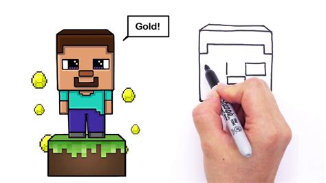 How To Draw A 3d Minecraft Steve