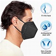 [BLACK] 10 Pcs KN95 Protective Face Mask 5-Layer 95% PM2.5 Disposable ...