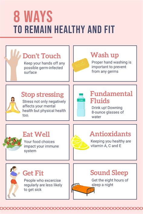 Health And Fitness Poster How To Stay Healthy Infographic Health
