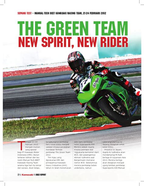 Battle, craft, steal, or explore, and combine different. Rece report kawasaki racing by krm kawasaki - Issuu
