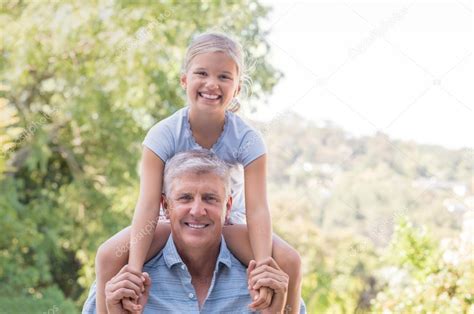Granddaughter With Grandpa Stock Photo Image By Ridofranz