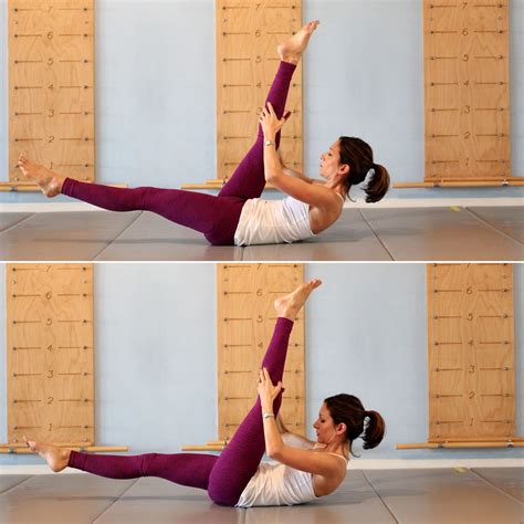 Single Straight Leg Stretch Abs Workout Pilates Abs Workout