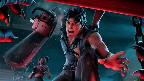 Fortnite Character Ash Williams Embraces The Evil Dead Groovy