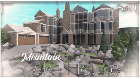 Bloxburg Mountain Lake House Exterior Part 1 Speed Build YouTube