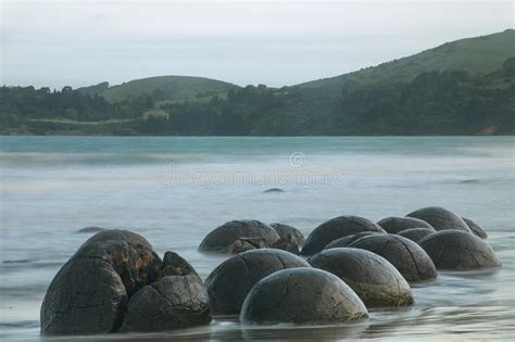 Moeraki Boulders On Koekohe Beach Otago South Island New Zealand