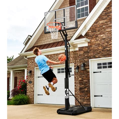 Spalding Accuglide 54 Acrylic Portable Basketball Hoop Backboard Systems