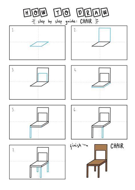 How To Draw A Chair Step By Step Drawing Tutorials 3d