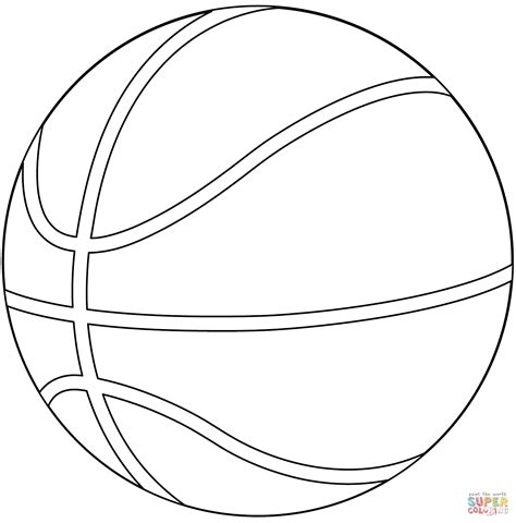 Basketball Ball Coloring Page Free Printable Coloring Pages