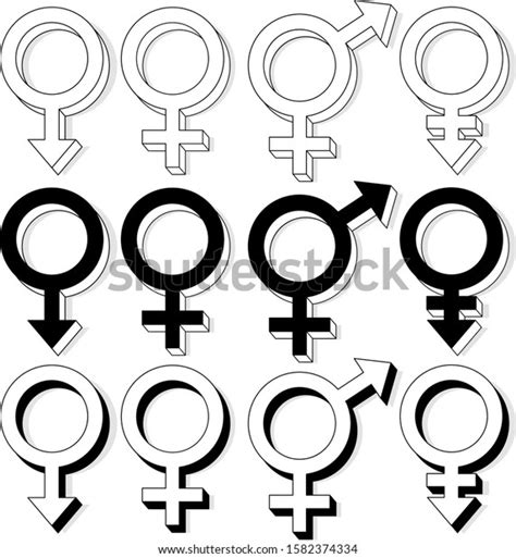 Sex Symbols Vector Illustration Different Signes Stock Vector Royalty